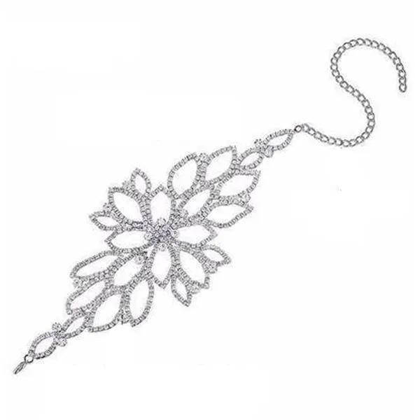 Versatile 2 in 1 - Silver Crystal Bracelets  Ankle Bracelets & Bangles