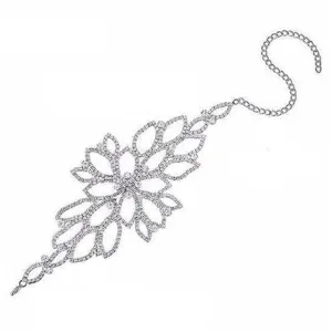 Versatile 2 in 1 - Silver Crystal Bracelets  Ankle Bracelets & Bangles