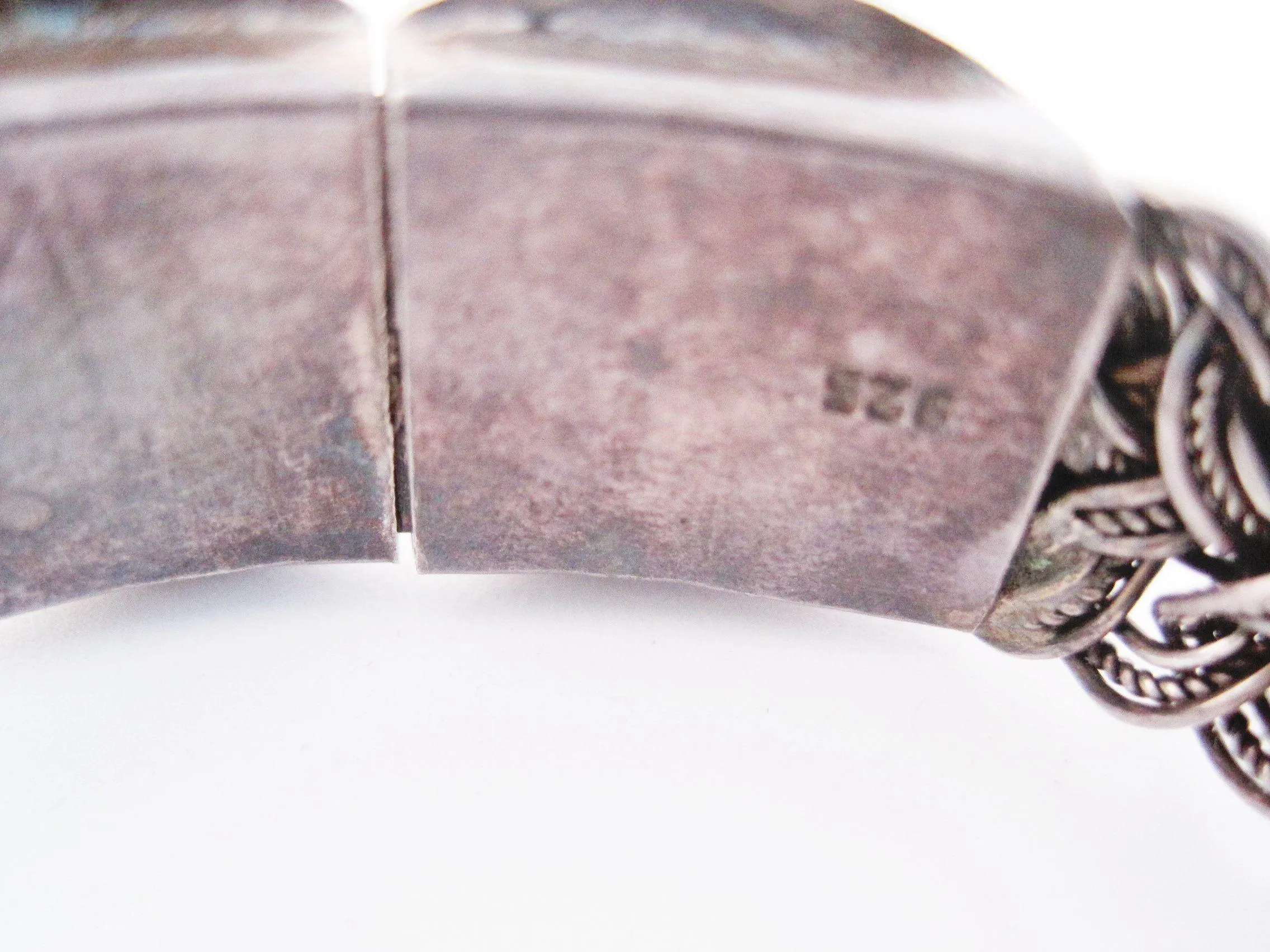 Vintage Asian Braided Silver Bracelet