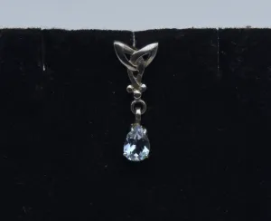 Vintage Blue Topaz Sterling Silver Pendant