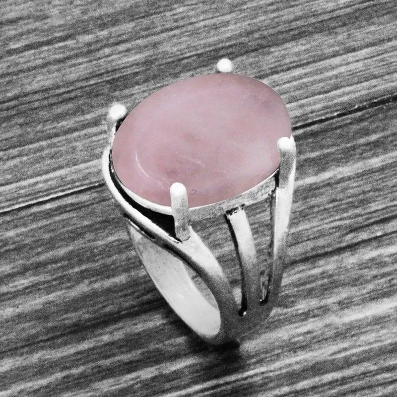 Vintage Oval Shape Unique Earth Stone Rings