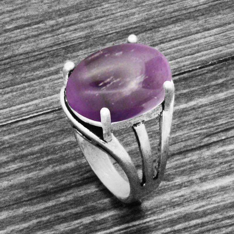 Vintage Oval Shape Unique Earth Stone Rings
