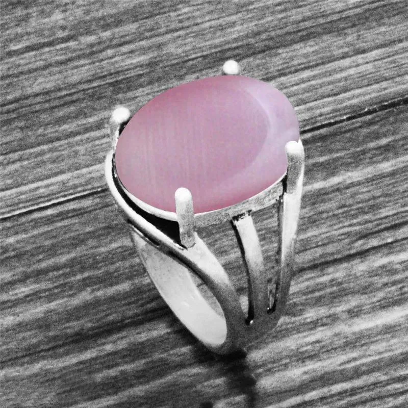 Vintage Oval Shape Unique Earth Stone Rings