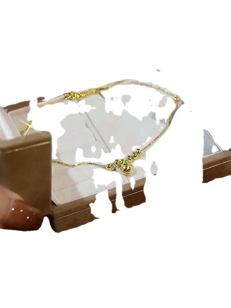 Women's Sweet Temperament And Colorfast Titanium Steel Wind Chime Anklet